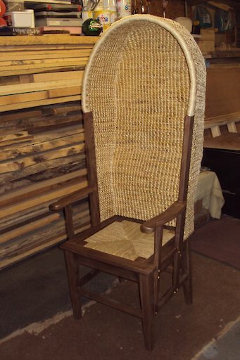 Gents Hooded Orkney chair in Walnut